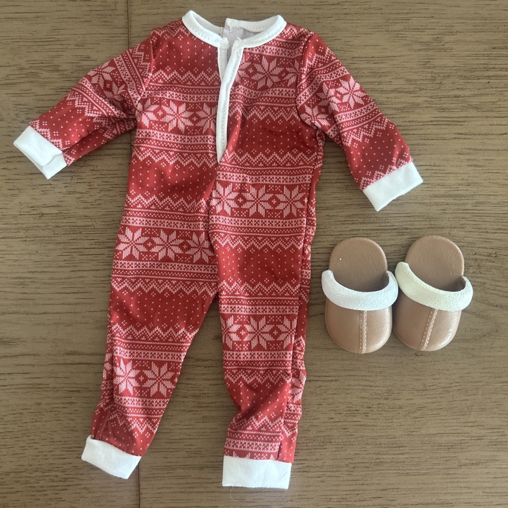 American Girl, OG, 18" Doll, Christmas Pajamas And Sleepers